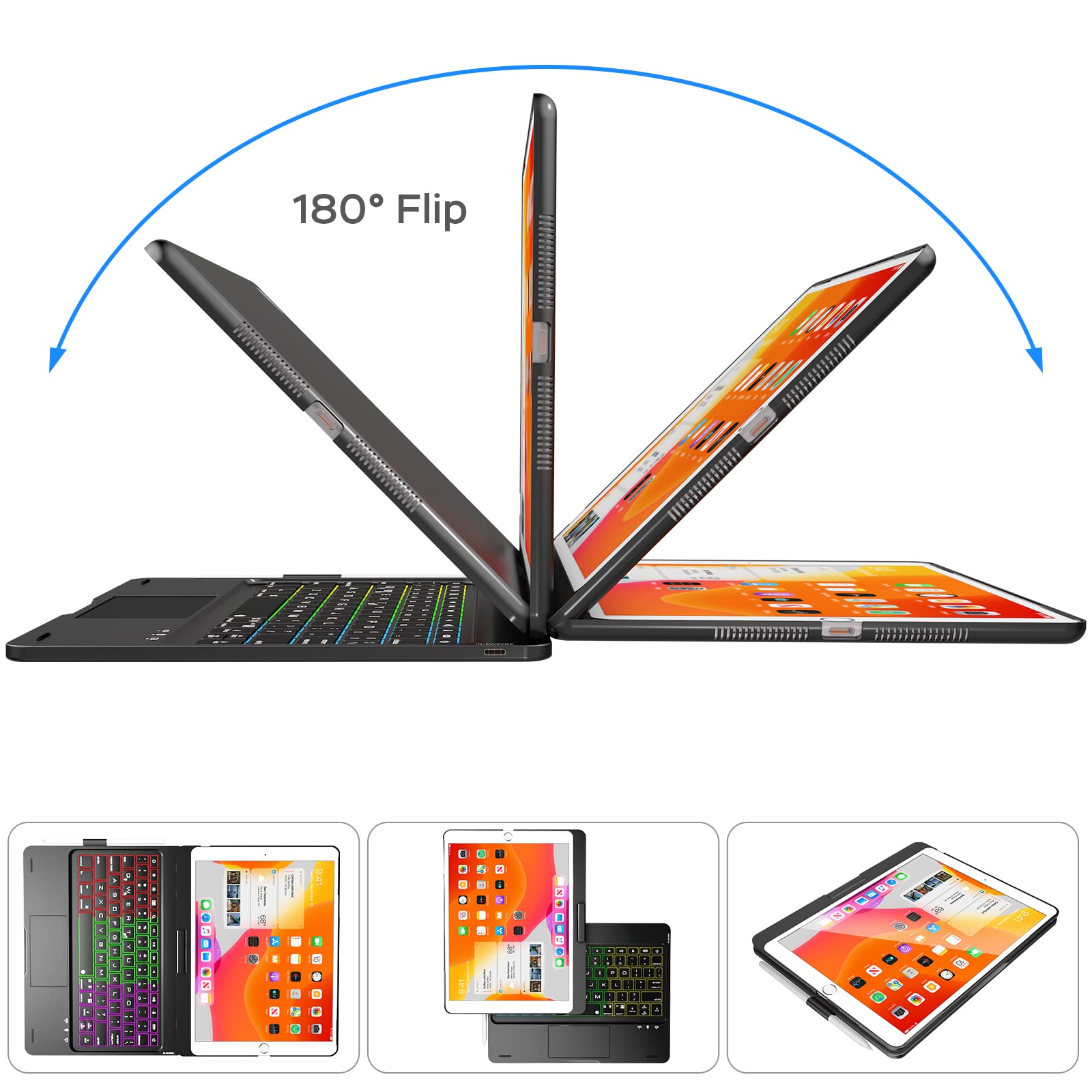 iPad第9世代本体 キーボード　アップルペンシル付き Amazon.co.jp: NOKBABO iPad 第9世代ケース キーボード付き 360